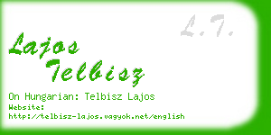 lajos telbisz business card